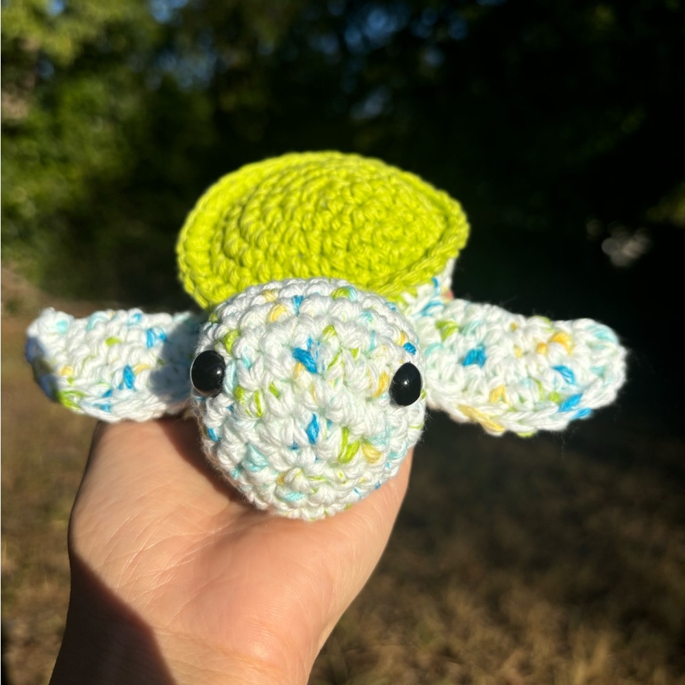 Hand made crochet turtle - BY ME!